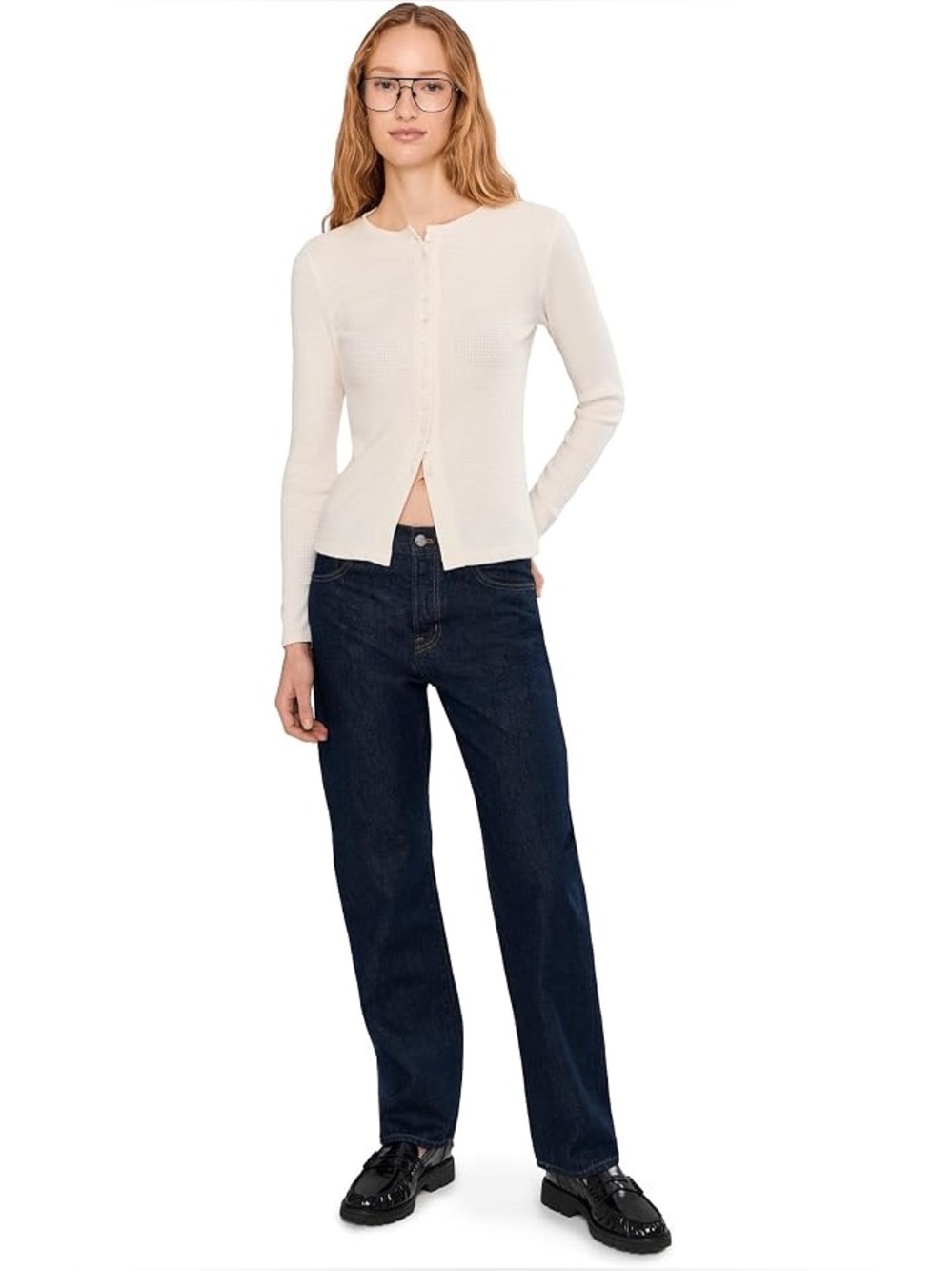 Madewell Ivory Button Cotton Cardigan Top